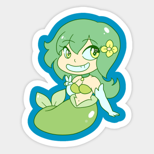 Cute Green Mermaid Sticker